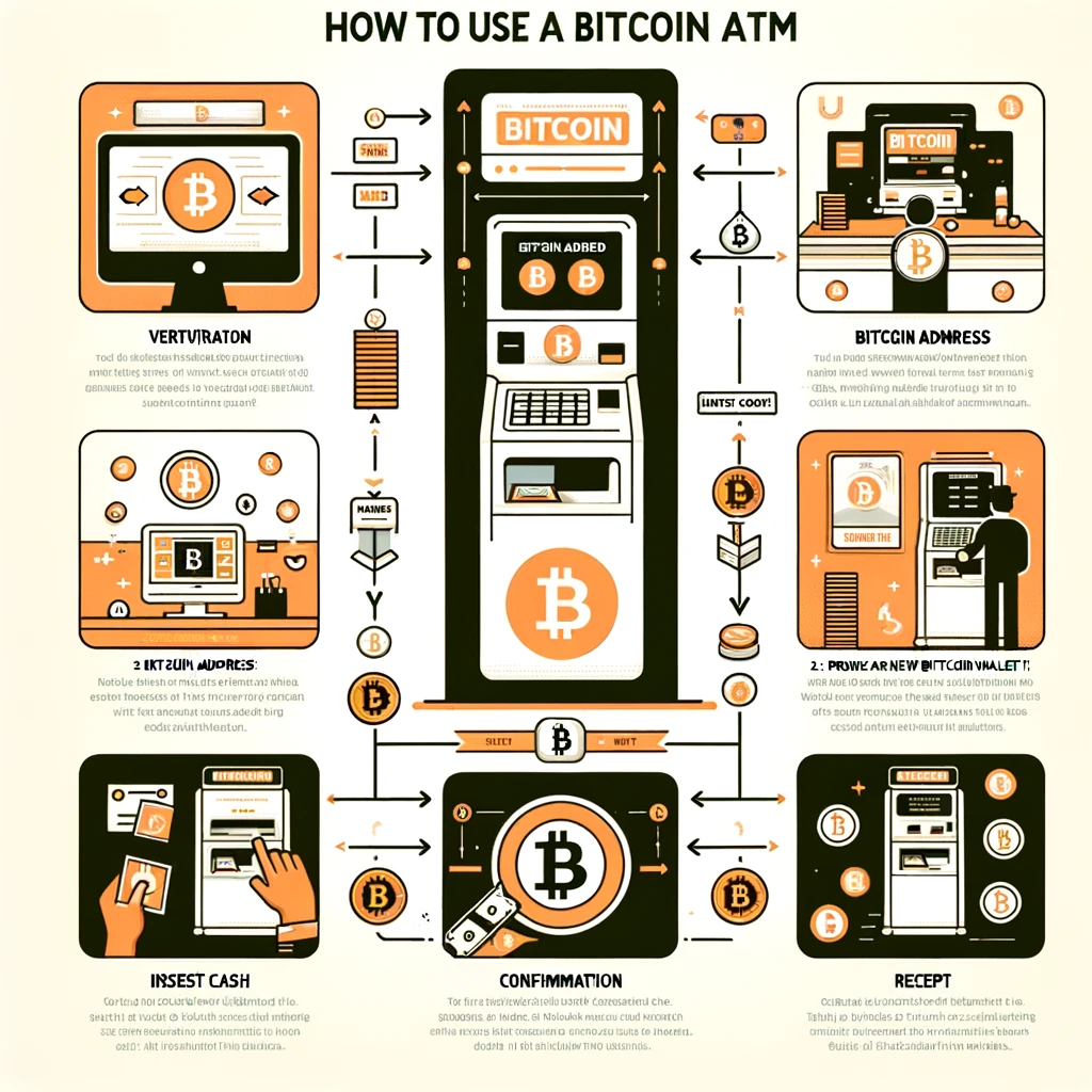 Diagram showing how a Bitcoin ATM facilitates crypto transactions